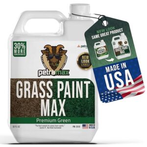 petratools grass paint max strength, green grass lawn spray for dead & dormant lawn paint, green lawn spray, grass paint for lawn, lawn spray paint, long-lasting concentrate green dye for lawn (32oz)
