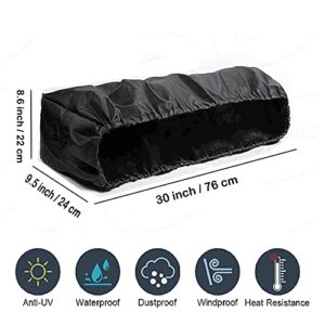 BOSKING Electric Patio Heater Cover Universal Waterproof Terrace Heater Dust Cover 420D Heavy Duty Fabric Space Heater Cover Furniture Protective Cover for Outdoor Infrared Heater Wall Heater (Black)