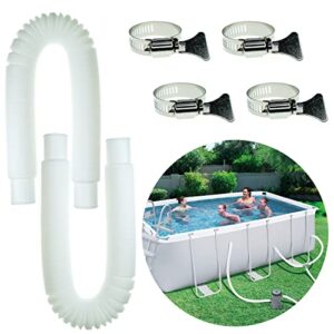 replacement hose for above ground pools 1.25" diameter for models 1,000 gph, 530 gph, and 330 gph,57" long filter pump hose. (2)
