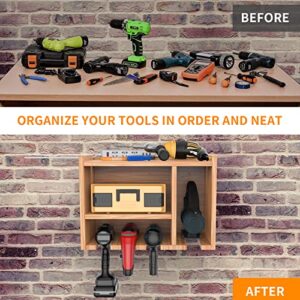 Oududianzi Power Tool Organizer, Power Tool charging station, Drill Charging Station, Drill Holder Storage Wall Mount Shelf Rack, Cordless Drill Organizer, Cordless Drill Storage, Power Tool Storage