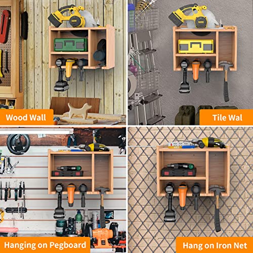 Oududianzi Power Tool Organizer, Power Tool charging station, Drill Charging Station, Drill Holder Storage Wall Mount Shelf Rack, Cordless Drill Organizer, Cordless Drill Storage, Power Tool Storage