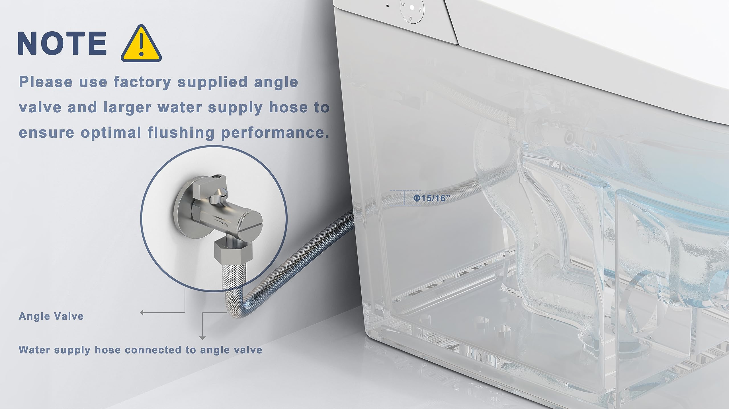 R&T Tankless Smart Toilet Touchless Auto Flush 1.28-GPF Battery-Operated One-Piece HET Intelligent Toilet for Bathroom