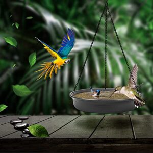 Hanging Bird Bath Hanging Bird-Feeder - CARGEN Garden Bird Bat Bird Feeder Plate Hanging Tray Bird Bath Tray Hanging Bird Water or Bird Seed hanging bird baths for outdoors