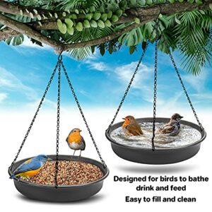 Hanging Bird Bath Hanging Bird-Feeder - CARGEN Garden Bird Bat Bird Feeder Plate Hanging Tray Bird Bath Tray Hanging Bird Water or Bird Seed hanging bird baths for outdoors