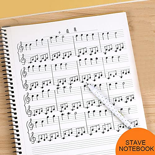 Notebook Convenient for Amateurs for Copying Music Score(Black piano pattern)