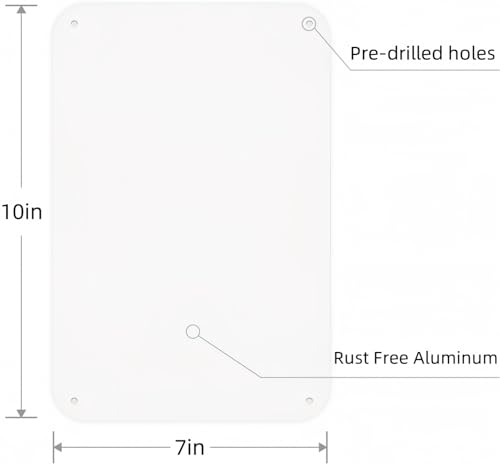 3-Pack White Sign Blanks, 10"x 7" .04" Aluminum