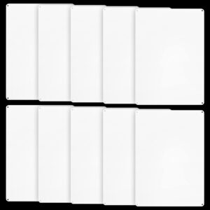 10-pack white blank sign, 10"x 7" plastic