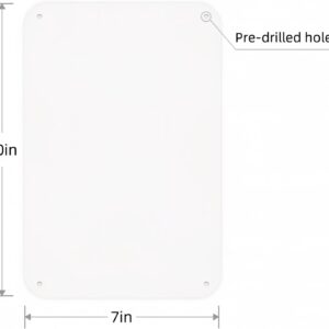 10-Pack White Blank Sign, 10"x 7" Plastic