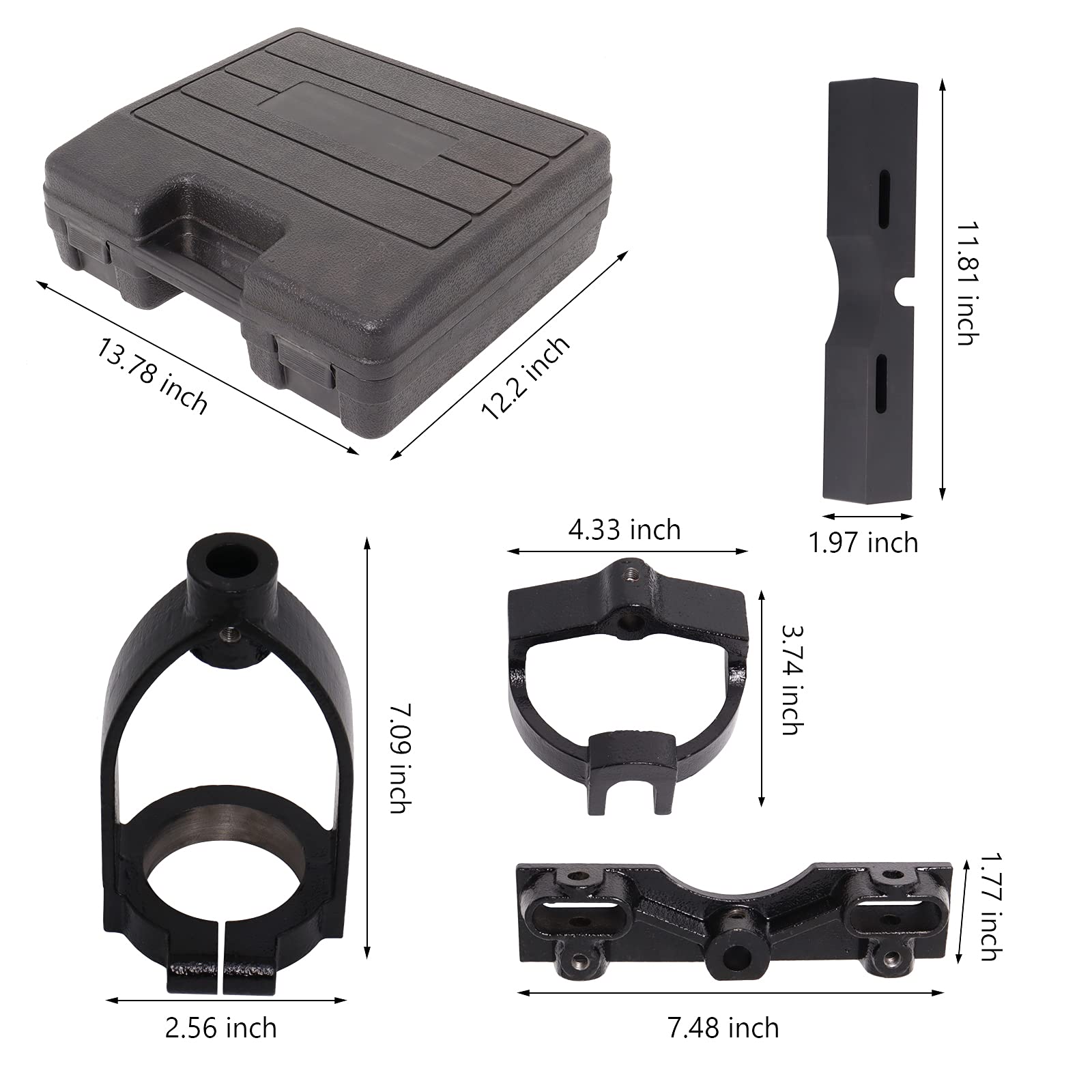 Wafoy Mortising Attachment for Drill Press, 4 Tools Model Drills Chisel Set Mortise and Tenon Tools, Upgrade for Woodworking Mortise Bench for Drill Press Locator