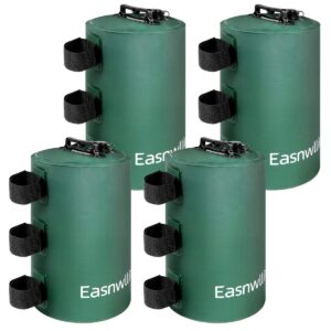 easnwllim canopy water weight bag leg weights for pop up canopy,tent,gazebo,set of 4,dark green