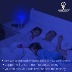 MOSQITUNES Outdoor Bug Zapper, LED Light Indoor Repellant Bluetooth Speaker with Light, Electric Mosquito Zapper lamp Outdoor Electric Fly Mosquito lamp Bug Light Bug Light Satisfying LED