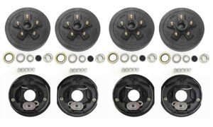 libra 2 sets trailer 5 on 4.5" b.c. hub drum kits with 10" x2-1/4 electric brakes for tandem 3500 lbs axles