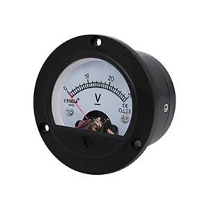 CHHUA Analog Voltmeter DH-52 0-30V DC Volt Meter Gauge Circular Panel Voltage Meter Voltage Tester for Shipping Circuit Testing Mechanical Equipment