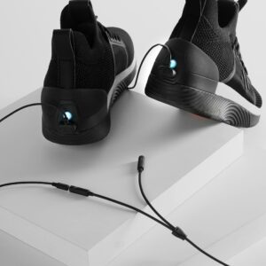 DropLabs EP 01 Haptic Sneaker, Mens Size 10, Gaming, Music, Movies, VR, Bluetooth Compatible, 360 Haptic Feedback, 6-Hour Battery Life, Magnetic Charge Connector, Black & White (M-EP1-US-B-10)