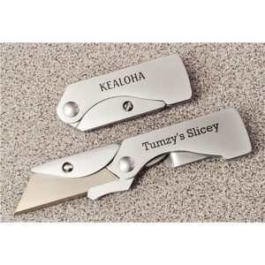 Custom Laser Engraved Gerber EAB Utility Pocket Knife Box Cutter