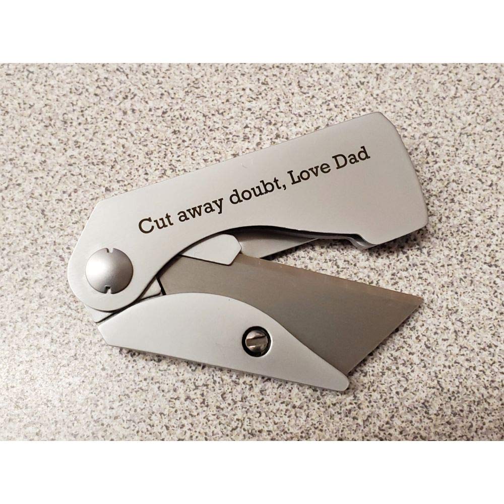 Custom Laser Engraved Gerber EAB Utility Pocket Knife Box Cutter