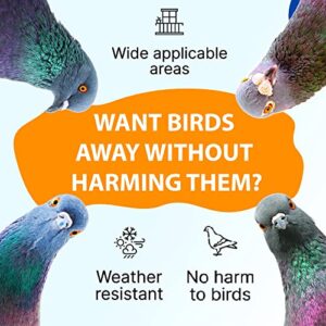 Petslandia Bird Deterrent System - Polycarbonate UV Resistant Pigeon Deterrent, Cruelty-Free Pigeon Proof, Long Lasting, Suitable for Balconies, Patios and Outdoors (39 in)