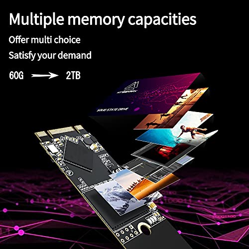 Kingshark gamer SSD M.2 2280 64GB Ngff Internal Solid State Drive High-Performance Hard Drive for Desktop Laptop SATA III 6Gb/s (64GB, M.2 2280)