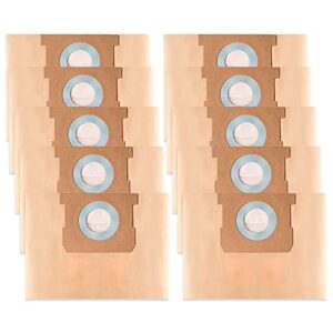 10 pack vacuum filter bags replacement for porter-cable pcx18301-4b and stanley sl18301-3b 4 gallon wet/dry vacuum, replace part 25-1238