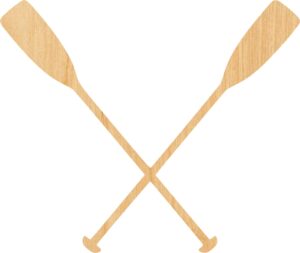 boat oars laser cut out wood shape craft supply - 4 inch