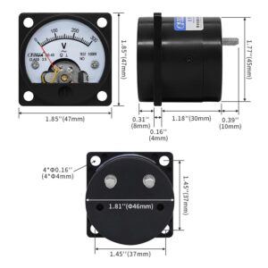 CHHUA Analog Voltmeter SO-45 AC0-300V Panel Volt Meter Guage Voltage Tester for Shipping Circuit Testing Mechanical Equipment