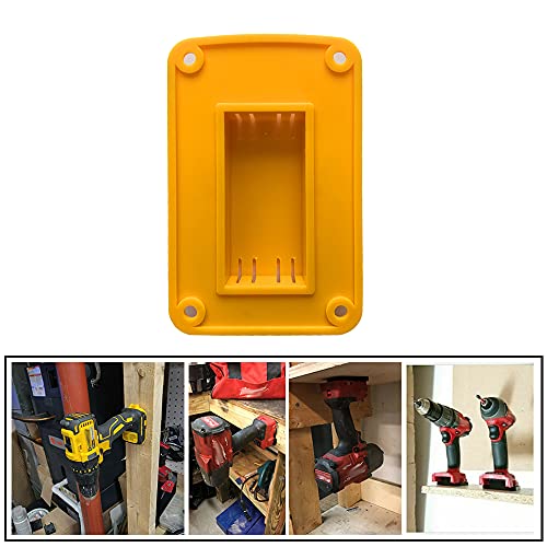 UOSXVC 10Packs Tool Holders for Dewalt 20V Drill Mount Fit for Milwaukee M18 Tools (Yellow)