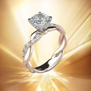 Baralonly Diamond Rings for Women, Luxury Elegance Fashion, Personality Ring Diamond Inlaid Ring, Unique Hands Decor Sweet Premium Gift for Friend Parent Wife Husband