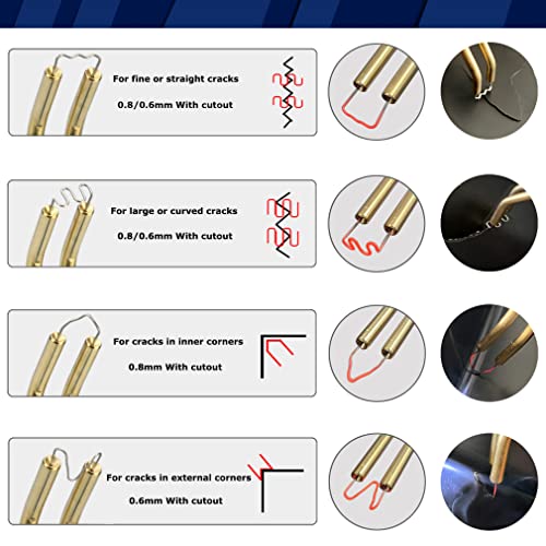 Allturn 1200 Plastic Welder Staples,Plastic Welding Staples, 6 Types Hot Staples for Repair All Car Bumpers,Plastic Cracks and Plastic Handmade.