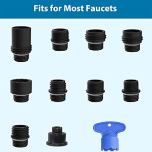 iFealClear Pull Down Kitchen Faucet Spray Head, 3 Function Kitchen Sink Sprayer Replacement Nozzle, 10 Adapters Compatible with Moen Delta Faucet, Kitchen Sink Faucet Replacement Parts, Chrome