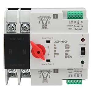 dual power automatic transfer switch dual power generator changeover switch zgq5-100/2p 220v self cast conversion