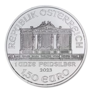 2023 AT 1 oz Austrian Silver Philharmonic Coin 1.50 Euros Brilliant Uncirculated with a Certificate of Authenticity €1.50 BU