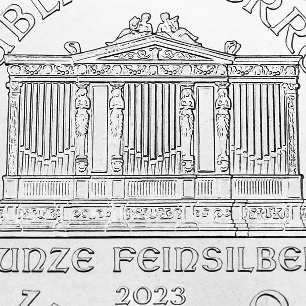 2023 AT 1 oz Austrian Silver Philharmonic Coin 1.50 Euros Brilliant Uncirculated with a Certificate of Authenticity €1.50 BU