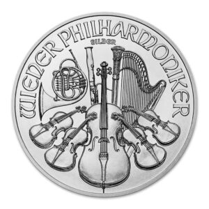 2023 AT 1 oz Austrian Silver Philharmonic Coin 1.50 Euros Brilliant Uncirculated with a Certificate of Authenticity €1.50 BU