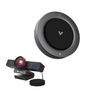 av access usb speakerphone 360° voice pickup 4 mics + 1080p webcam noise cancelling