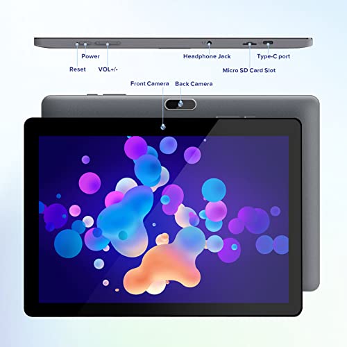 FANGOR Tablet 10.1 inch Android 11.0 Tablets, Tablet Computer with 2GB RAM 32GB Storage, 2MP+ 8MP Dual Camera, IPS HD Display, WiFi, Bluetooth, Quad-Core Processor, Google Certified, GPS (Gray)