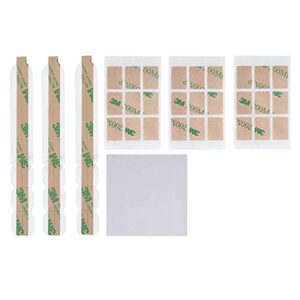 removable adhesive strips for privacy screen replacement set of holder tabs，plastic slide mount holder tabs for laptop or computer monitor privacy filter with a cleaning cloth by baffo