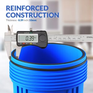 SimPure 40 Micron Spin Down Sediment Filter Combine with 20 inch Whole House Water Filter Housing System, Pre-Filtration System for Well Water and City Water, Better Filtration (DC5P + DB20P)