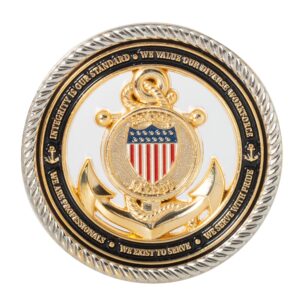 United States Coast Guard USCG Core Values Challenge Coin