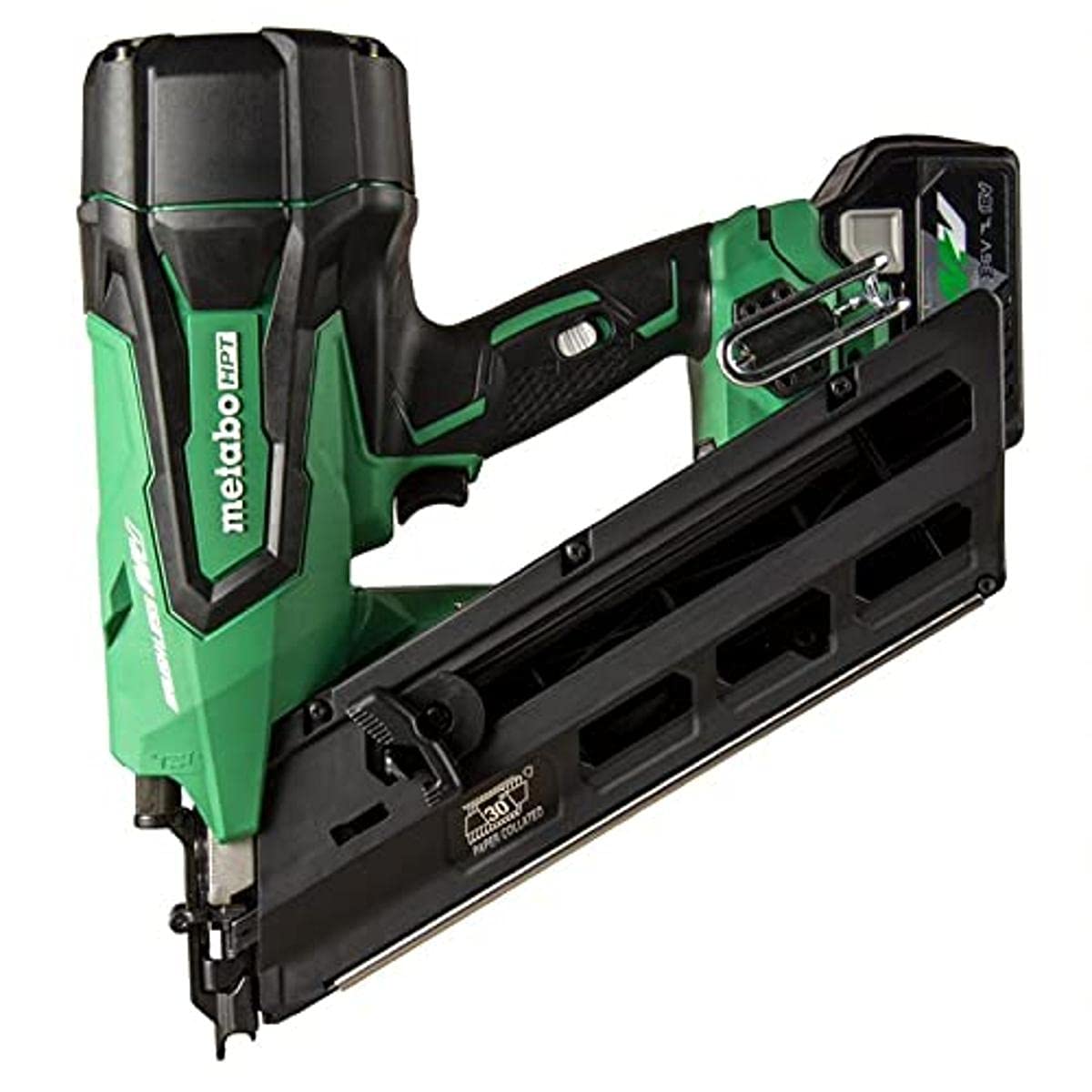 Metabo HPT 36V MultiVolt Cordless Paper Strip Framing Nailer | Includes Battery and Charger | NR3690DC