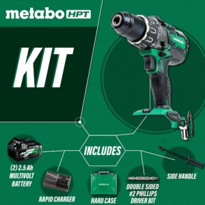 Metabo HPT 36V MultiVolt Cordless Hammer Drill Kit with Batteries and Charger | 1/2-inch Keyless | DV36DAG