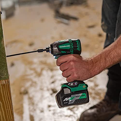 Metabo HPT 36V MultiVolt Triple Hammer Cordless Impact Driver Kit | Two Batteries and Charger | 1/4-Inch Keyless | WH36DBG