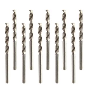 auniwaig 10pcs twist drill bit, 2.5mm hss-6542 straight shank drill bit- 135° tip, for metal, steel, wood, plastic, copper, aluminum alloy, stainless steel silver