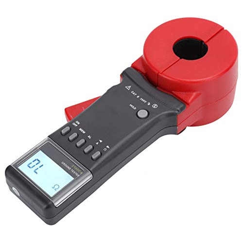 Earth Resistance Tester, ETCR2100C+ 0.01-1200Ω Multifunction Clamp Earth Resistance Tester, 0mA-20A Light Alarm Clamp Ammeter for Electrical Equipment