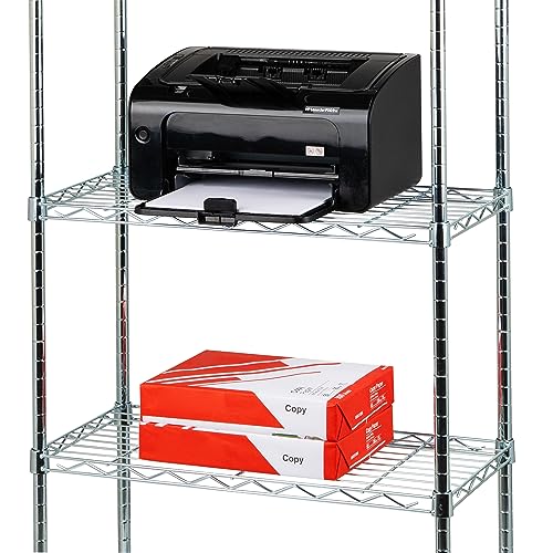 Mind Reader Storage Shelves, Garage Shelving, Storage Shelf, Pantry Org, Adjustable, Metal, 23.5" L x 11.75" W x 48" H, Silver