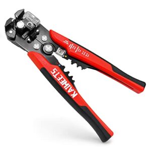 kaiweets self adjusting wire stripper - 3 in 1 heavy duty automatic wire stripping tool | 10-24 awg wire cutter for electrical cable cutting, crimping tool