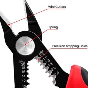 KAIWEETS Wire Cutters 6-Inch Flush Pliers with Supplementary Stripping, Cutting Pliers, Handy and Slim Diagonal Cutters, Sharp Snip