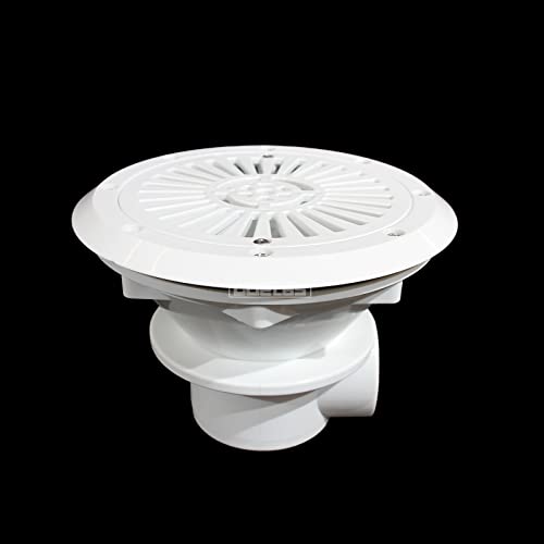 Vinyl Pool MainDrain Liner Pool Main Drain Floor Drain for Underground Pool,Swimming Pool in-Ground Main Drain Floor Drain 2.0 inch Water Inlet Draining Accessory White