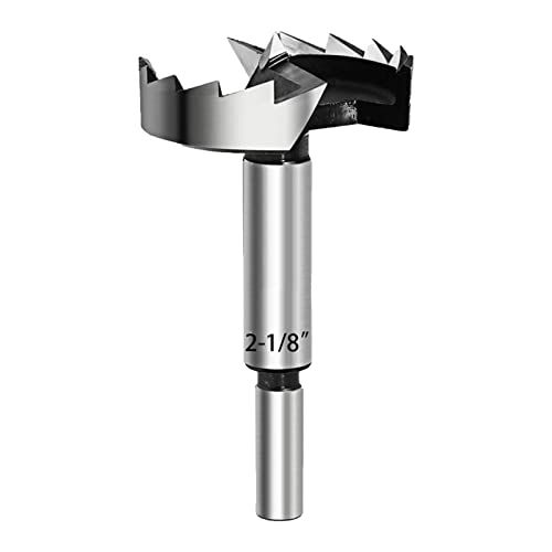 2-1/8" Forstner Bit, 2-1/8-Inch Diameter Wood Drilling Forstner Bit with 3/8-Inch Shank