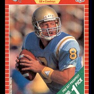 Troy Aikman Rookie Card 1989 Pro Set #490