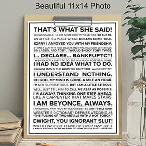 LARGE 11X14 - The Office Merchandise - The Office Merch - Michael Scott Poster - The Office Decor - The Office Gifts - The Office Wall Art- Boss Gifts for Men, Women - Funny The Office Quotes Wall Art